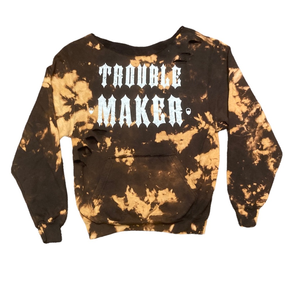TDC Tie Dye Wide Neck Sweater Small
